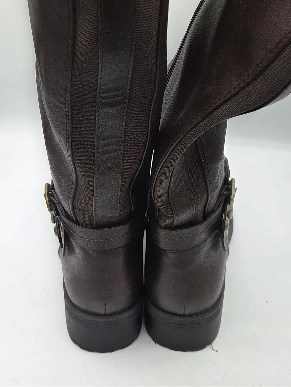 Dream Pairs Over-the-Knee Buckle Boots - Dark Brown